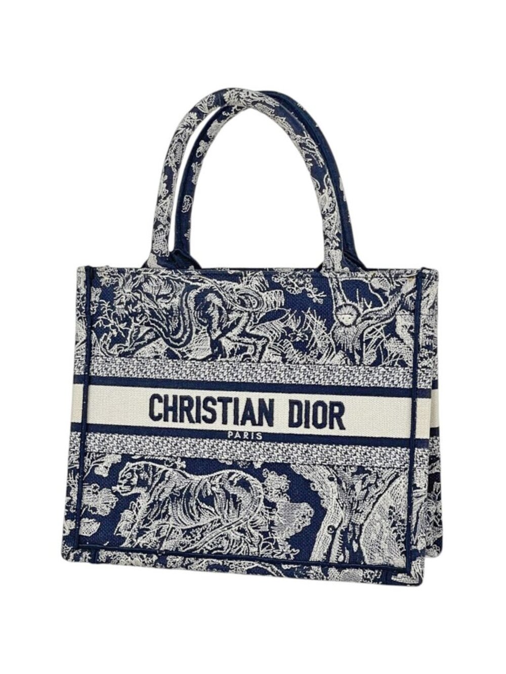 Dior Tote Bag Book Small Canvas Navy